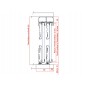 DOT Sistem usi dressing TERRA Steel argintiu panou 8mm